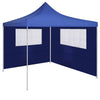 Blaue Seitenwand für Pavillon mit Fenstern Filotela 4x2 m