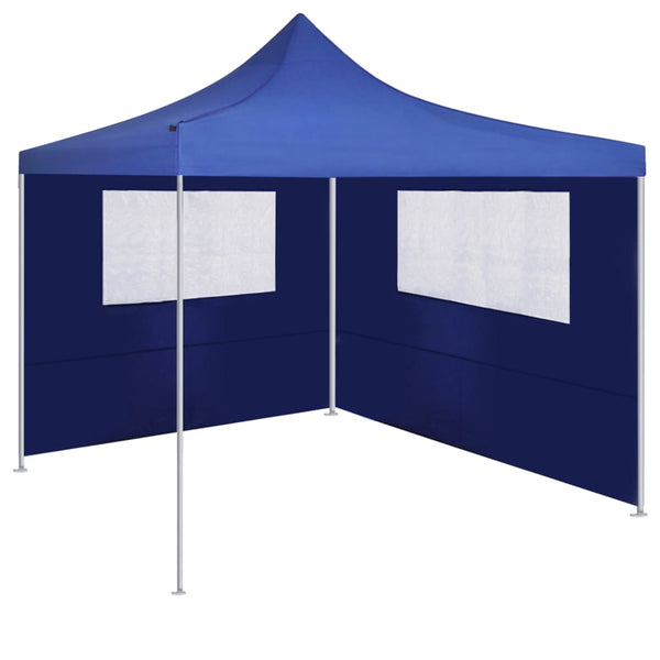 Blaue Seitenwand für Pavillon mit Fenstern Filotela 4x2 m
