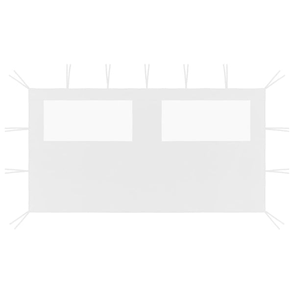 Weißer Pavillon-Seitenwand mit Fenstern Filotela 4x2 m (-315313)