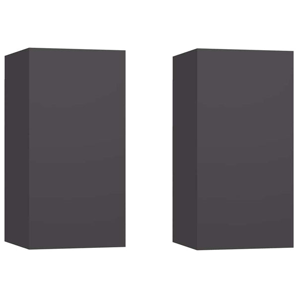 Graues TV-Möbel Resina 30,5x30x60cm (2 St. Holz)