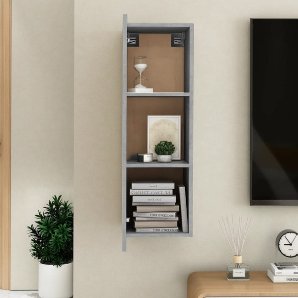 Betongraues TV-Board Resina 30,5x30x90cm (Spanplatte)