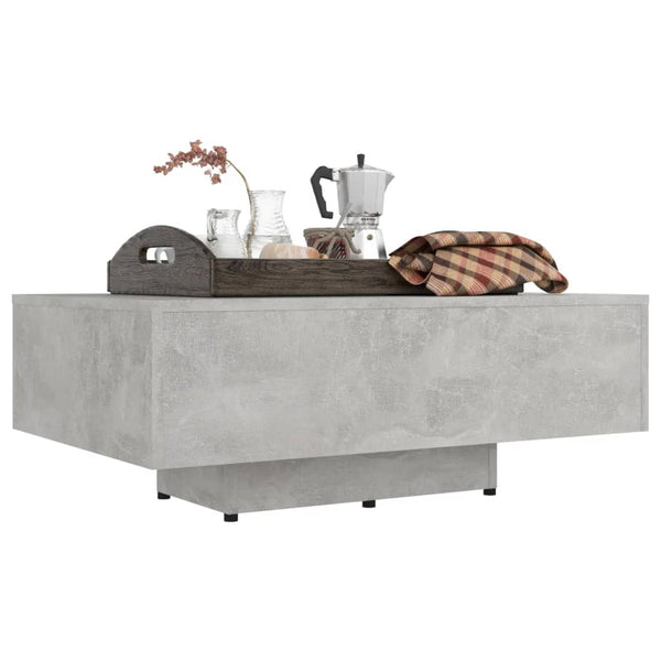 Betongrauer Couchtisch Carlene 85x55x31cm (Holz)