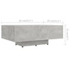 Betongrauer Couchtisch Carlene 85x55x31cm (Holz)