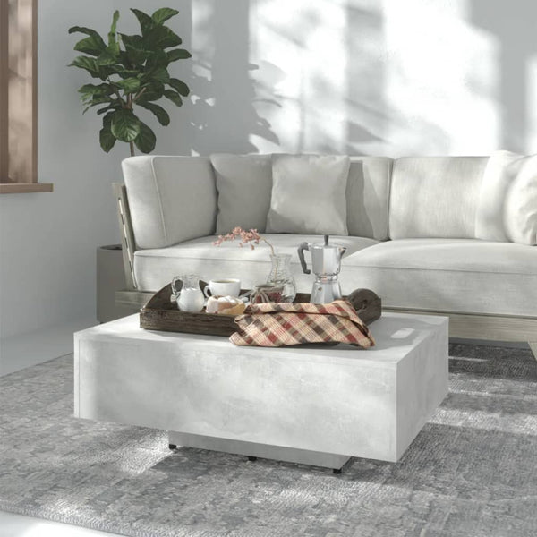 Betongrauer Couchtisch Carlene 85x55x31cm (Holz)
