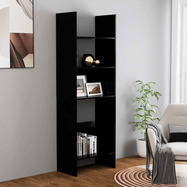 Schwarzes Bücherregal Stiriana 60x35x180cm (Holz)