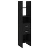 Schwarzes Bücherregal Sherree 40x35x180cm (Holz)