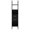 Schwarzes Bücherregal Sherree 40x35x180cm (Holz)