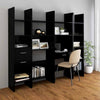 Schwarzes Bücherregal Sherree 40x35x180cm (Holz)