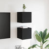 Schwarze wandmontierte TV-Boards Elivia 30,5x30x30cm (2 Stück)