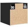 Schwarze wandmontierte TV-Boards Elivia 30,5x30x30cm (2 Stück)