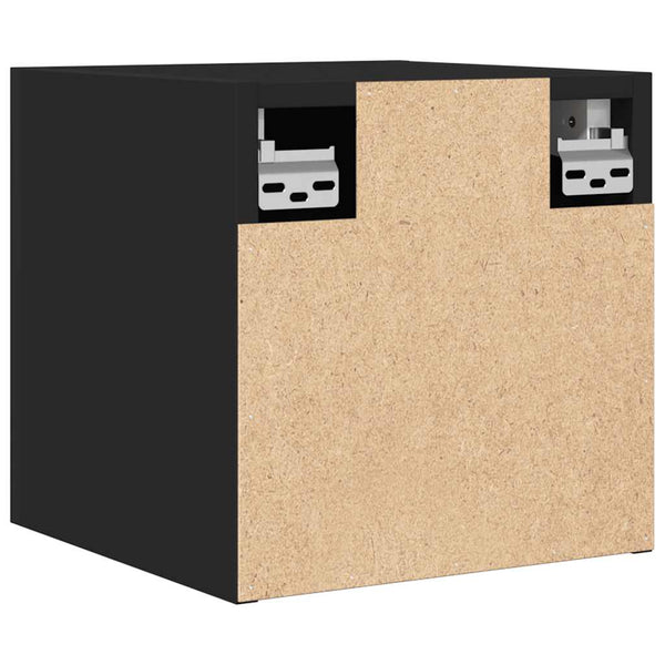 Schwarze wandmontierte TV-Boards Elivia 30,5x30x30cm (2 Stück)