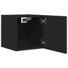 Schwarze wandmontierte TV-Boards Elivia 30,5x30x30cm (2 Stück)