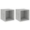 Wandschränke Betongrau Satenic 37x37x37cm (2 Stück, Holz)