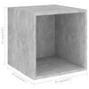 Wandschränke Betongrau Satenic 37x37x37cm (2 Stück, Holz)