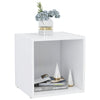 Weißer TV-Schrank Indar 37x35x37cm (Spanplatte)
