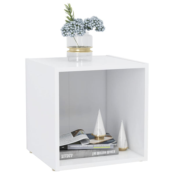 Weißer TV-Schrank Indar 37x35x37cm (Spanplatte)