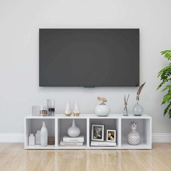 Weißer TV-Schrank Indar 37x35x37cm (Spanplatte)