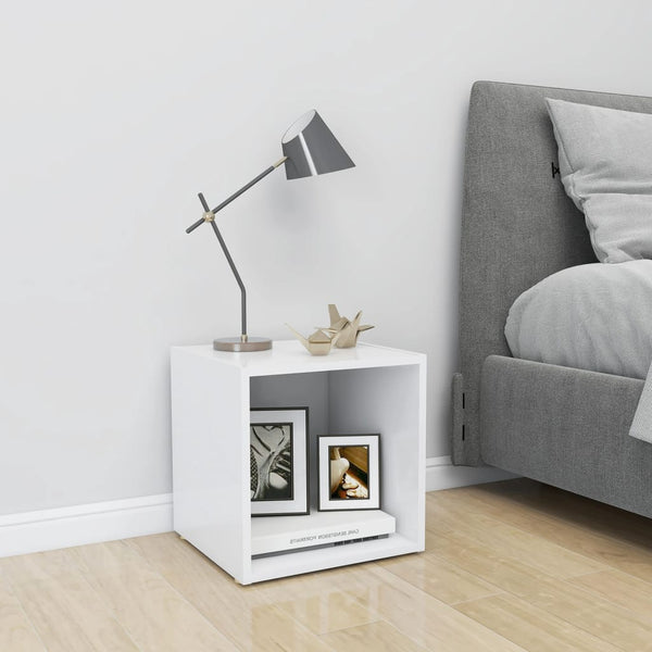 Weißer TV-Schrank Indar 37x35x37cm (Spanplatte)