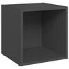 Graues TV-Möbel Indar 37x35x37cm (Holz)