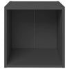 Graues TV-Möbel Indar 37x35x37cm (Holz)