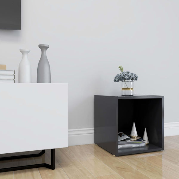 Graues TV-Möbel Indar 37x35x37cm (Holz)