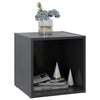 Indar graues TV-Möbel 37x35x37cm (4 St. aus Holz)