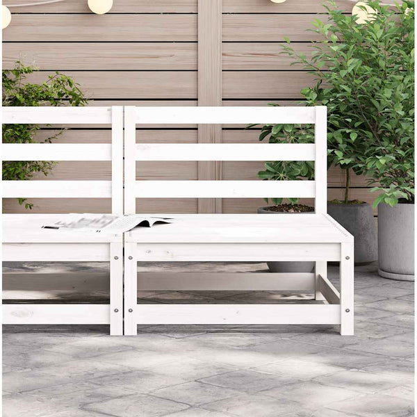 Weißes Mittelsofa für den Garten Bernedete (Kiefer)