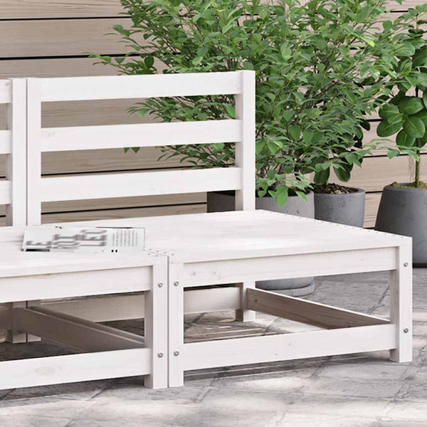 Weißes Mittelsofa für den Garten Bernedete (Kiefer)