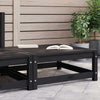 Schwarzer Gartenhocker Bernedete 70x70x30cm (Kiefer)