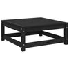 Schwarzer Gartenhocker Bernedete 70x70x30cm (Kiefer)