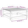 Schwarzer Gartenhocker Bernedete 70x70x30cm (Kiefer)