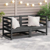 Graues Garten-Ecksofa Bernedete (2 Stk. Kiefer)