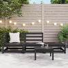 Schwarzes 3-teiliges Gartensofa-Set Bernedete (Kiefer)