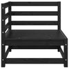 Schwarzes 3-teiliges Gartensofa-Set Bernedete (Kiefer)