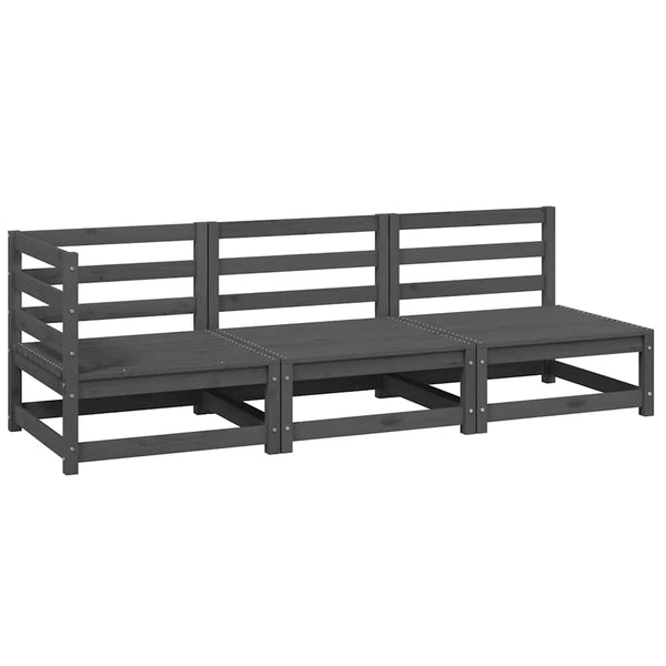 Gartensofa-Set Bernedete grau (3-teilig, Kiefer)