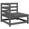 Gartensofa-Set Bernedete grau (3-teilig, Kiefer)