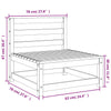 Gartensofa-Set Bernedete grau (3-teilig, Kiefer)