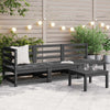 Gartensofa-Set Bernedete grau (3-teilig, Kiefer)