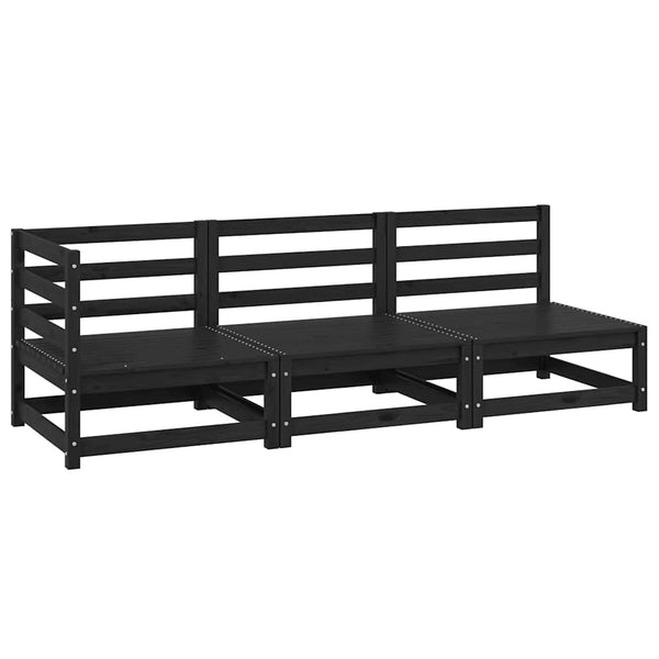Gartensitzgruppe Bernedete, schwarz (3-teilig, Kiefer)
