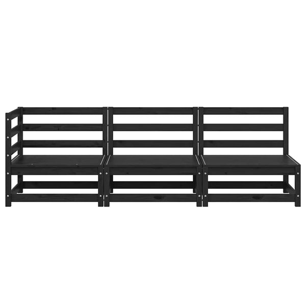 Gartensitzgruppe Bernedete, schwarz (3-teilig, Kiefer)