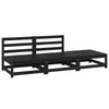 Gartenset Bernedete (3-teilig, Kiefernholz) schwarz