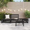 Gartenset Bernedete (3-teilig, Kiefernholz) schwarz