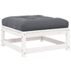 Weißer Outdoor-Hocker mit Kissen Dumitriea (Kiefer)
