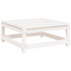 Weißer Outdoor-Hocker mit Kissen Dumitriea (Kiefer)