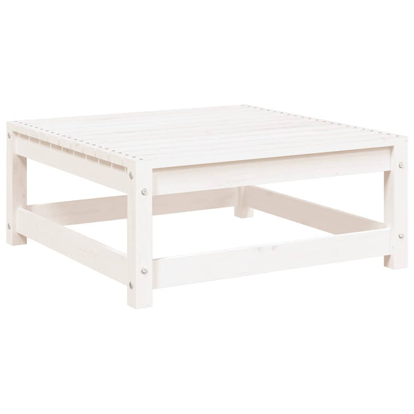 Weißer Outdoor-Hocker mit Kissen Dumitriea (Kiefer)