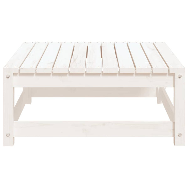 Weißer Outdoor-Hocker mit Kissen Dumitriea (Kiefer)