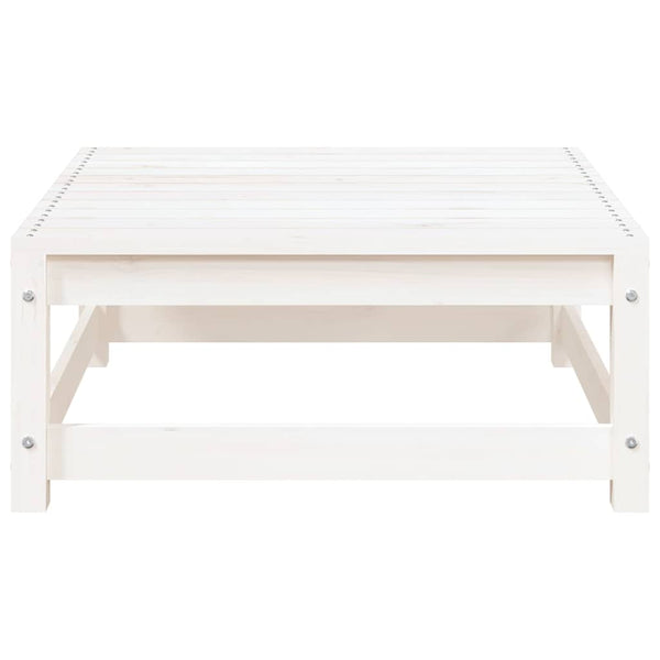 Weißer Outdoor-Hocker mit Kissen Dumitriea (Kiefer)
