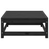 Schwarzer Outdoor-Hocker mit Kissen Dumitriea (Kiefer)