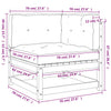 Gartensofa Darita (2-Sitzer, mit Kissen, Kiefer)