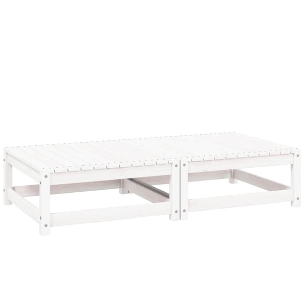 Weiße Outdoor-Hocker mit Kissen Dumitriea (2er-Set Kiefer)